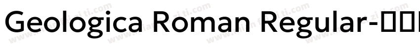 Geologica Roman Regular字体转换